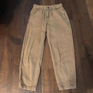 Tan/Brown Pleated High-Wasted Pants